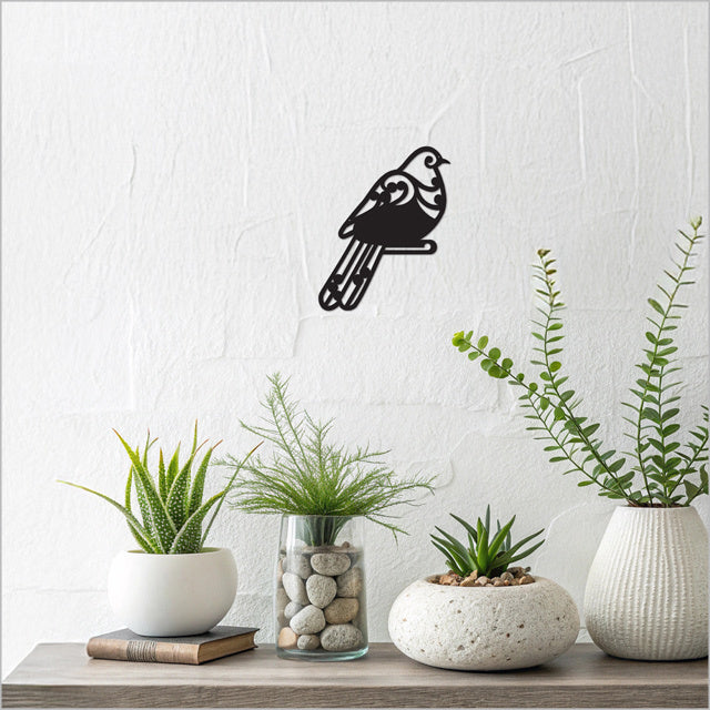 Wall Art - Koru Kereru (Black Acrylic)