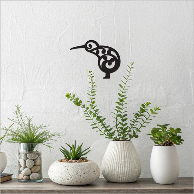Wall Art - Koru Kiwi (Black Acrylic)