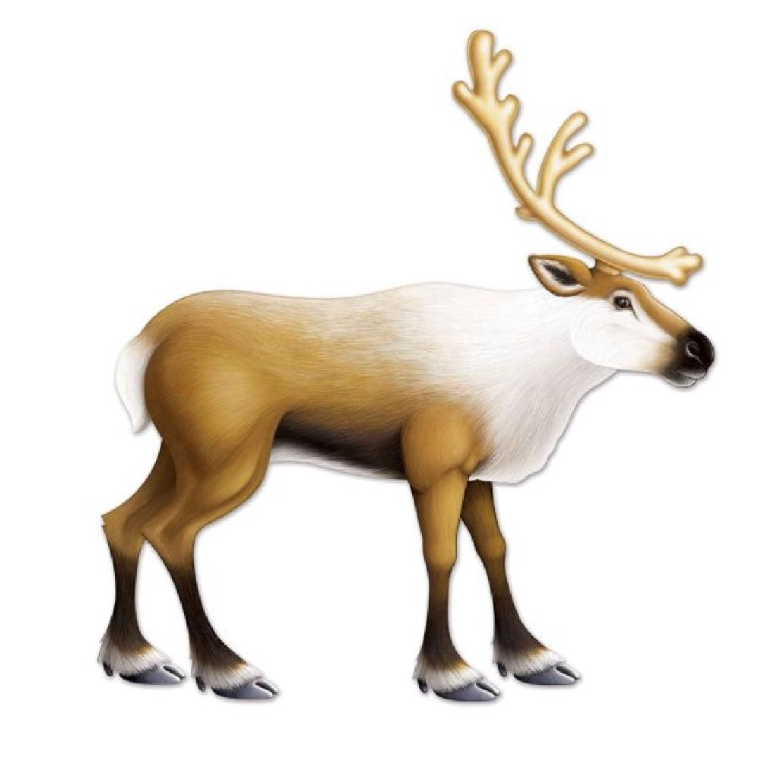 Festive 91cm jointed reindeer decoration for Christmas; perfect for enhancing holiday decor at homes, schools, or offices.