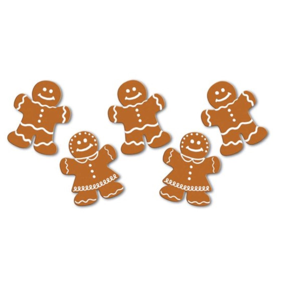 Mini gingerbread cutouts in a pack of 10, perfect for festive decorations and holiday crafting, each measuring 13cm.