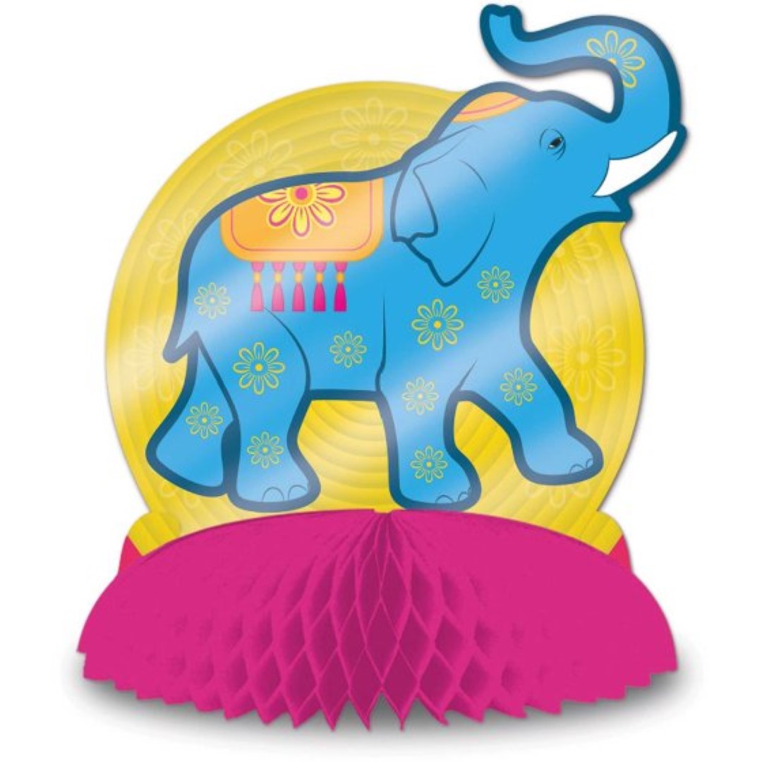 Vibrant Beistle Foil Diwali Centrepiece, 24cm x 21cm, perfect for festive tables and enhancing Diwali celebrations.