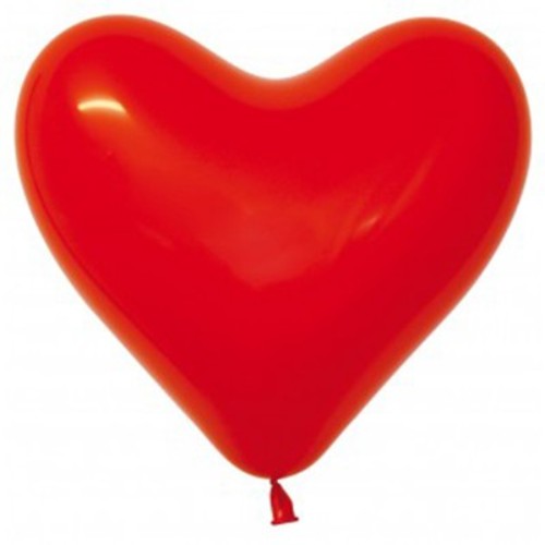 15cm Hearts Fashion Red Latex Balloons - Pack of 50