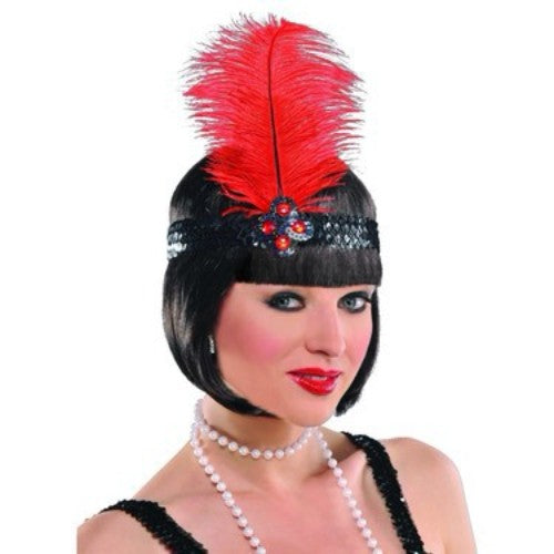 Roaring 20's Gatsby Feather Headband & Jewels