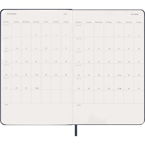 2027 Moleskine Daily Hardcover Large Sapphire Blue 12-Month Diary