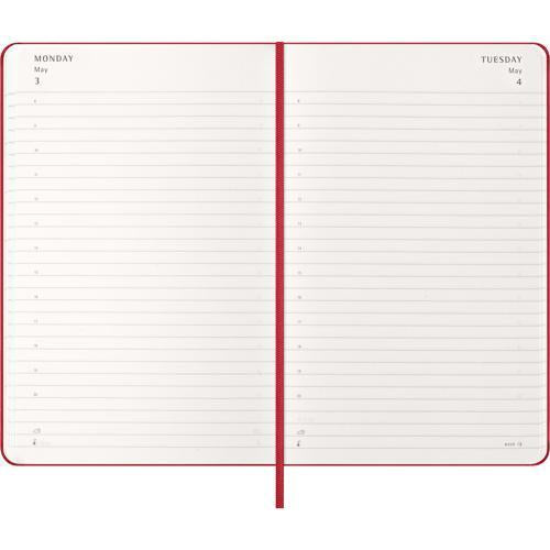 2027 Moleskine Daily Hardcover Large Scarlet Red 12-Month Diary