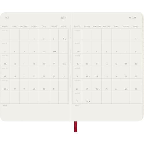 2027 Moleskine Daily Softcover Pocket Scarlet Red 12-Month Diary