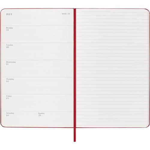 2027 Moleskine Weekly With Notes Hardcover Large Scarlet Red 12-Month Diary