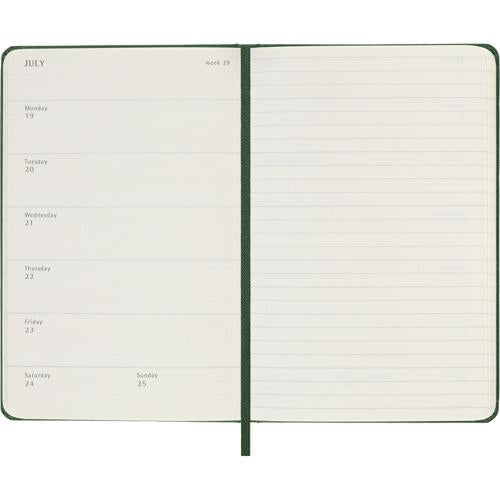 2027 Moleskine Weekly With Notes Hardcover Pocket Myrtle Green 12-Month Diary