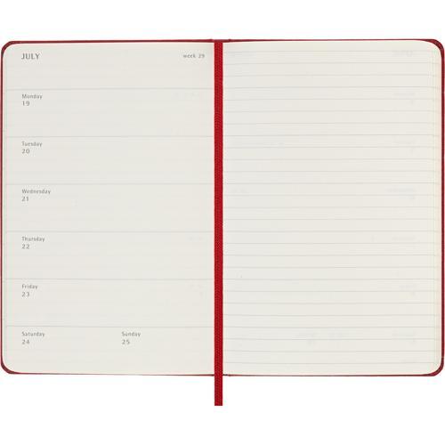 2027 Moleskine Weekly With Notes Hardcover Pocket Scarlet Red 12-Month Diary