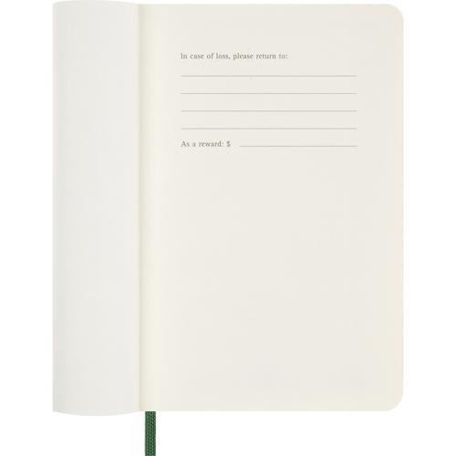 2027 Moleskine Weekly With Notes Softcover Pocket Myrtle Green 12-Month Diary