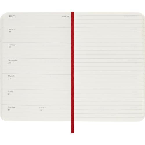 2027 Moleskine Weekly With Notes Softcover Pocket Scarlet Red 12-Month Diary
