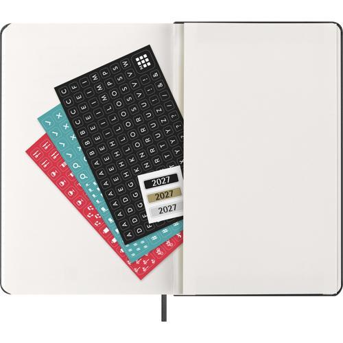 2027 Moleskine Weekly Horizontal Hardcover Large Black 12-Month Diary