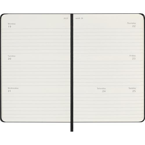 2027 Moleskine Weekly Horizontal Hardcover Pocket Black 12-Month Diary