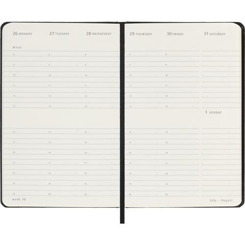 2027 Moleskine Weekly Vertical Hardcover Pocket Black 12-Month Diary