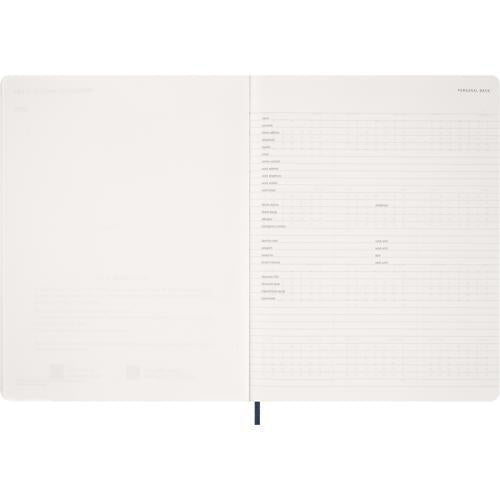 2027 Moleskine Essential Softcover Weekly Vertical XXL Sapphire Blue Planner