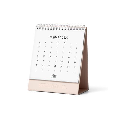 2027 Conscious Desk Calendar 150x180mm Rosewater - Letts of London