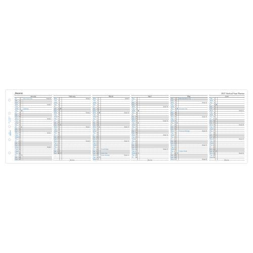 2027 Filofax Year Planner Vertical Mini Organiser Refill