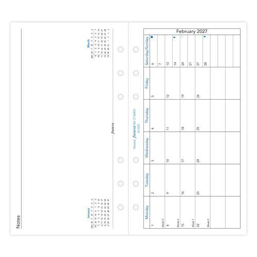 2027 Filofax Month to A Page with Notes Personal Organiser Refill