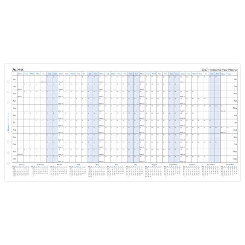 2027 Filofax Year Planner Horizontal A5 Organiser Refill