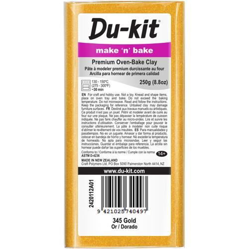 Polymer Modelling Clay Gold 250g - Du-kit