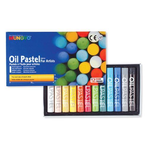 Artist Oil Pastels Assorted Colours 12 Pack - Mungyo