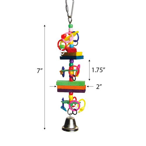 Bird Toy - Beads and Blocks 20cm