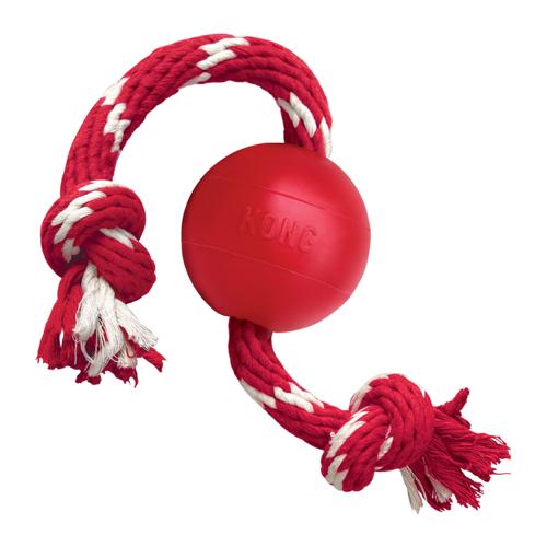 Dog Toy - KONG Small Ball With Rope