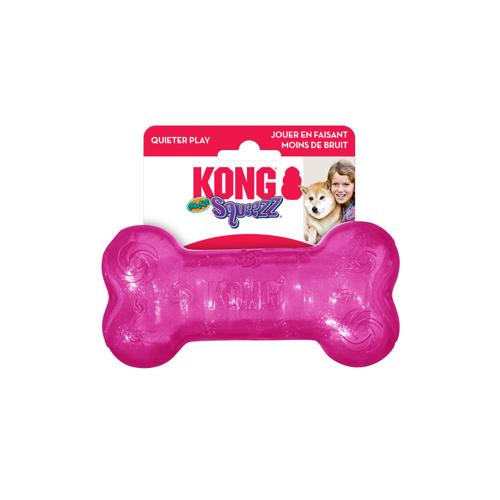 Dog Toy - KONG Squeezz Crackle Bone Med