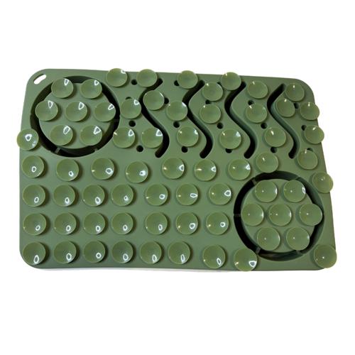 Dog - Slow Feeder Double Bento Mat Olive 30x20cm