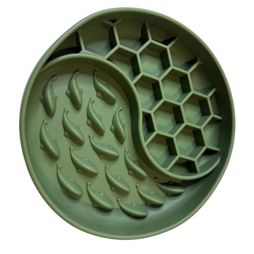 Dog - Slow Feeder Soothe Dish Olive 20cm
