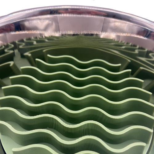 Dog - Slow Feeder Insert Olive Wave 15cm