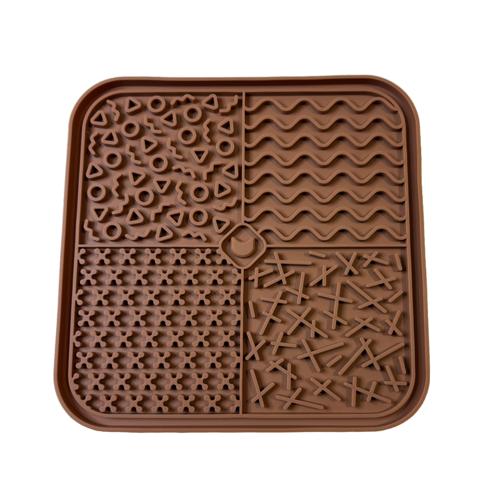 Dog - Slow Feeder Snack Mat Mocha 20cm