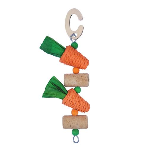 Small Animal - Carrot & Cork Jingle Toy 23cm