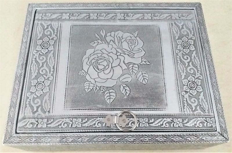 Jewelry Box - Silver Rose (25cm)