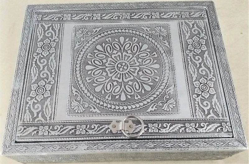 Jewellery Box - Silver Mandala (25cm)