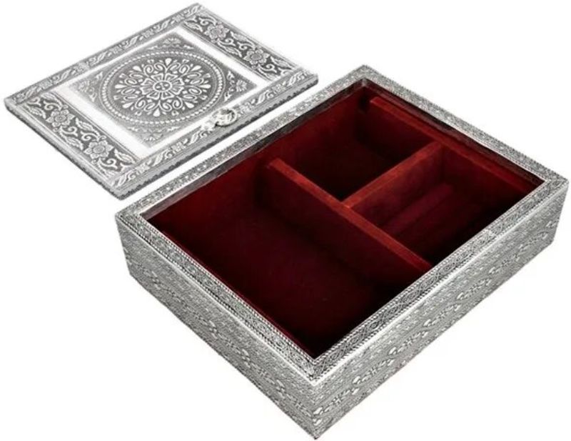 Jewellery Box - Silver Mandala (25cm)