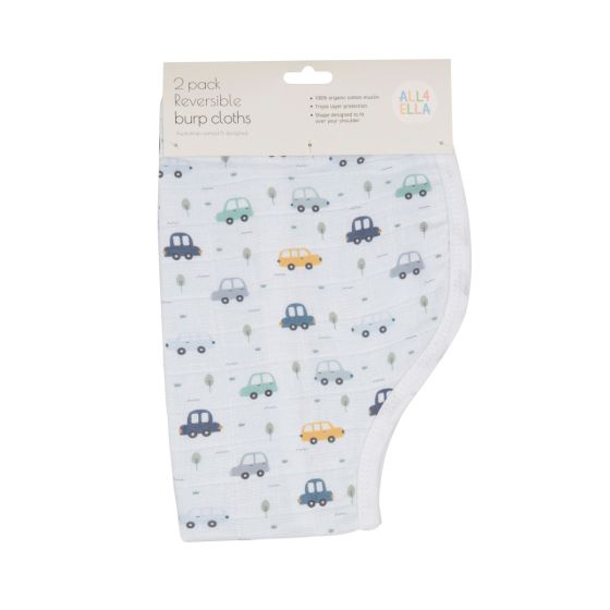 Burp Cloth 2pk - Beep Beep - All4Ella
