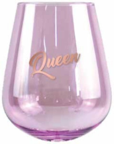 Coloured Stemless Wine Glass - Queen