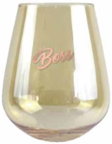 Coloured Stemless Wine Glass - Boss