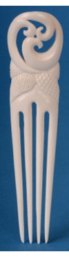 Heru (Comb) - Bone Triple Koru (Large) - Kiwiana