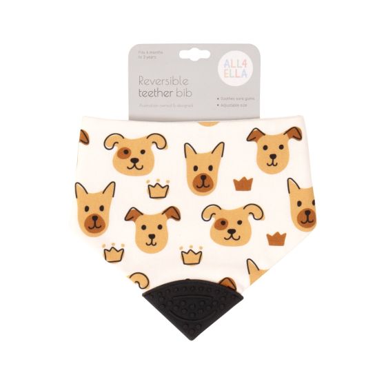 Bandana Bib With Silicone - Puppies - All4Ella