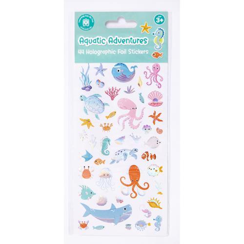 Holographic Sticker Set Aquatic Adventures 44-Piece LCBF