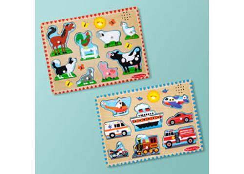 Melissa & Doug - Vehicles Sound Puzzle - 8pc