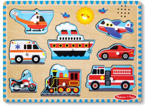 Melissa & Doug - Vehicles Sound Puzzle - 8pc