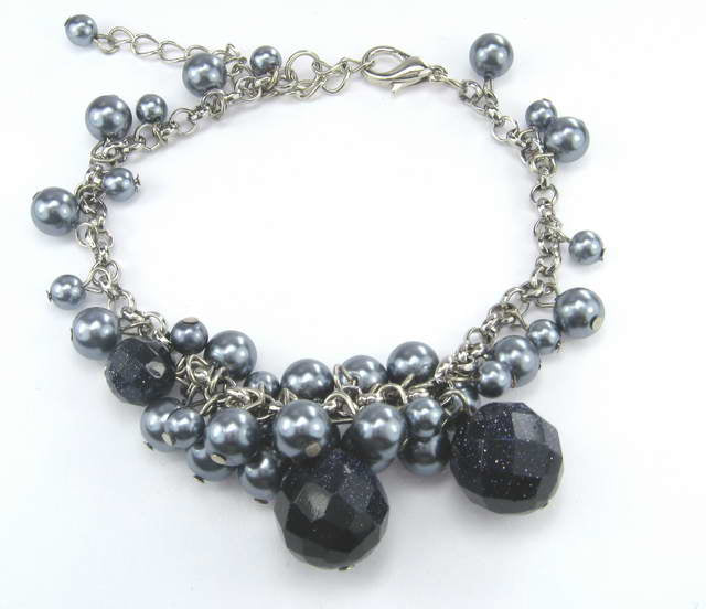 Bracelet - Bead & Crystal - Blue - Smartfox