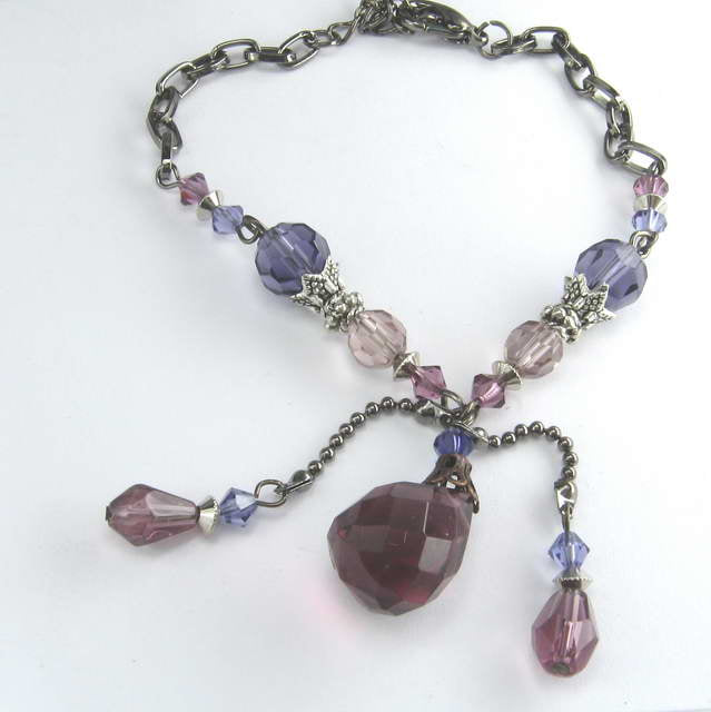 Bracelet - Bead & Crystal - Purple - Smartfox