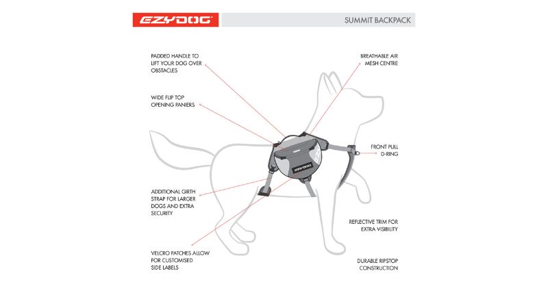 Dog Backpack - ED Summit Medium (Red)