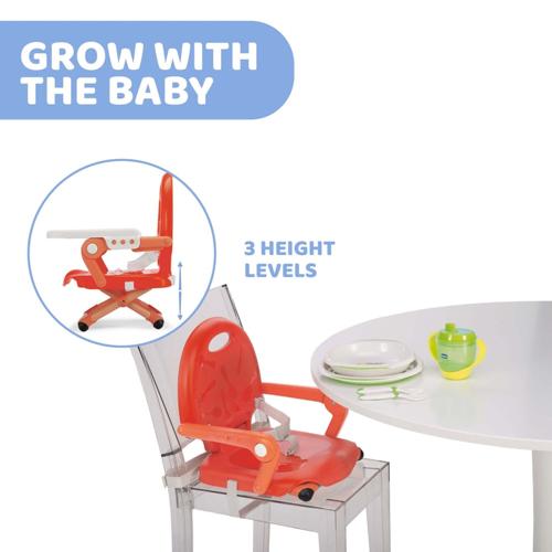 CHICCO BOOSTER SEAT: POCKET SNACK - POPPY RED