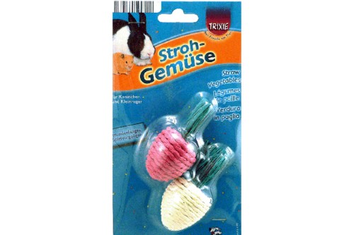 Small Animal Chew Toy - Straw Radish 2pc - 8cm