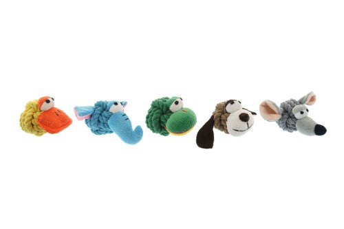 Dog Toy - Rope Head Animals 10cm